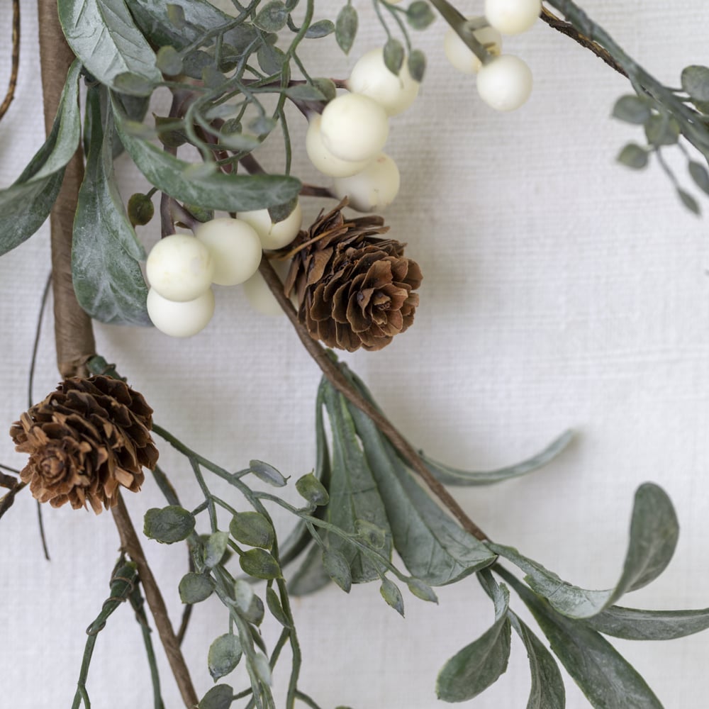 White Berry Stem With Leaves - Distinctly Living