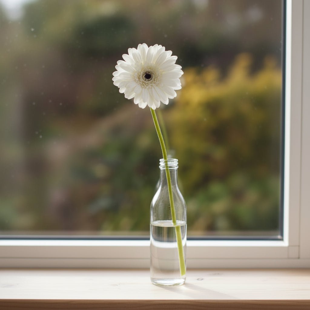 White Gerbera Stem - Distinctly Living