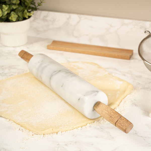 White Marble Rolling Pin - Distinctly Living