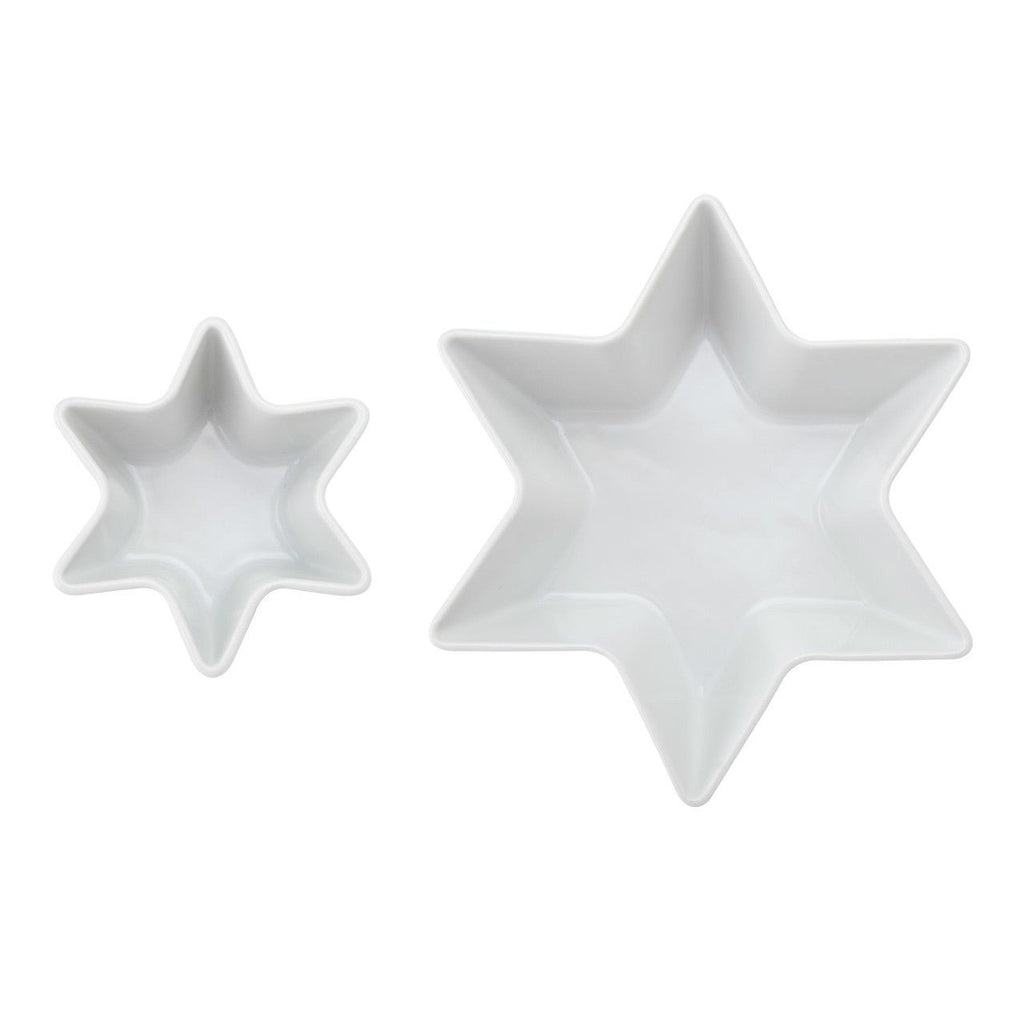 White Porcelain Star Bowl - Small or Large - Distinctly Living