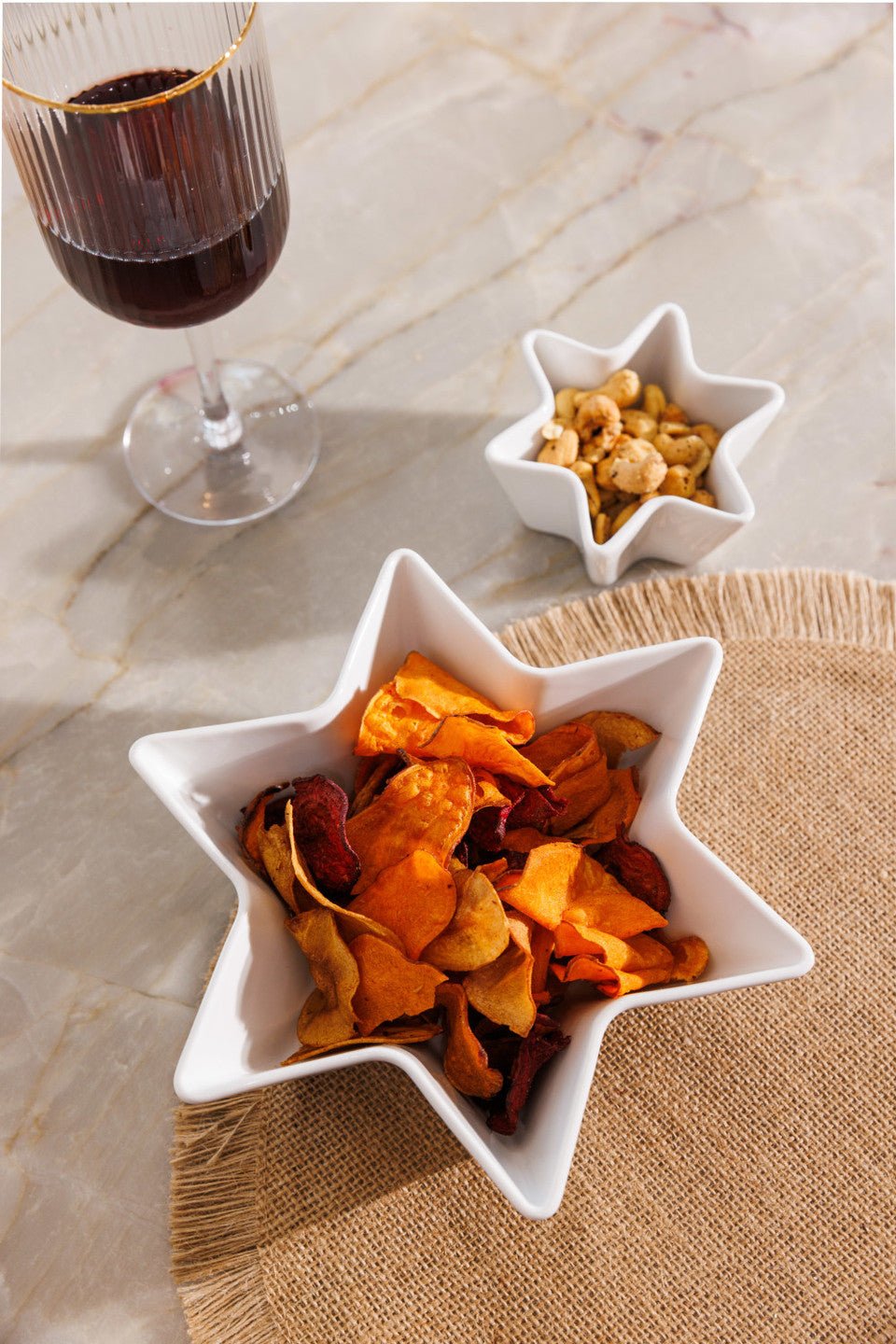 White Porcelain Star Bowl - Small or Large - Distinctly Living