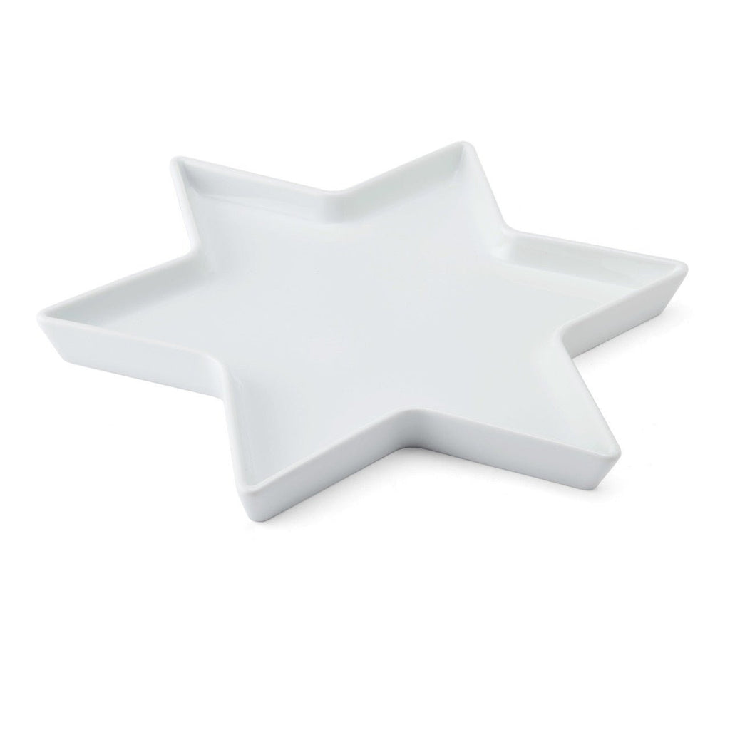 White Porcelain Star Serving Platter - Distinctly Living
