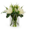 White Roses in Glass Vase - Distinctly Living