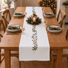 Winter Hedgerow Christmas Table Runner – White - Distinctly Living