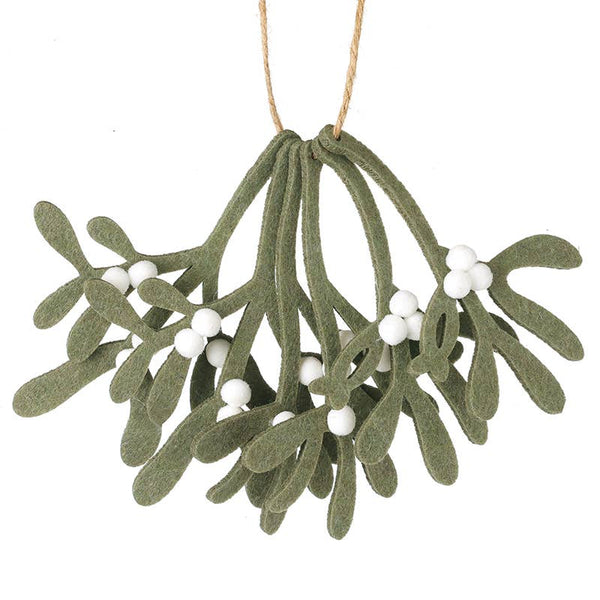 Winter Kiss Felt Mistletoe Hanger - Distinctly Living