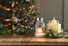 Winterberry Snowflake Glass Lantern - 20cm - Distinctly Living