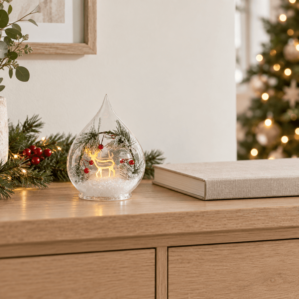 Winterwood Glass Deer Light - Small 14cm - Distinctly Living