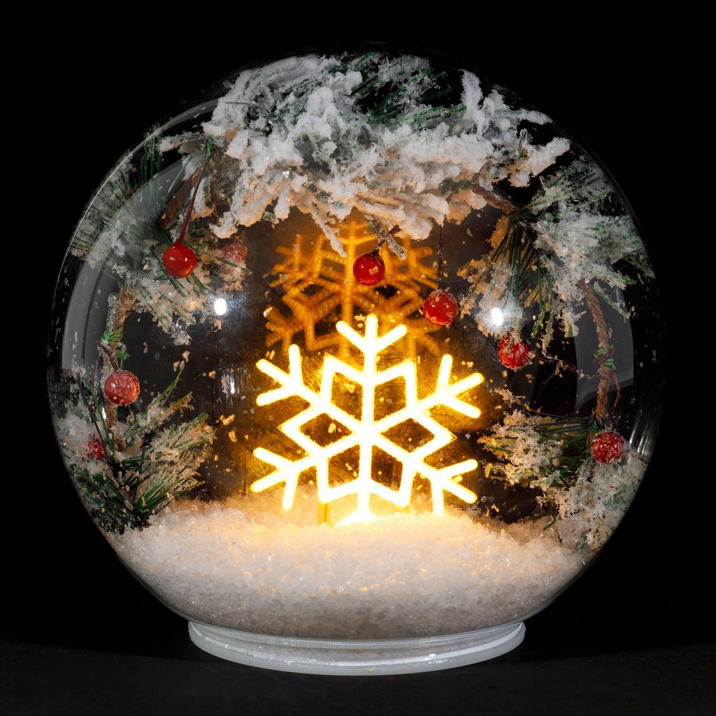 Winterwood Glass Snowflake Light - 14cm - Distinctly Living
