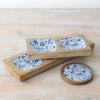 Wooden Coaster Round With Lip Hare Design - Distinctly Living