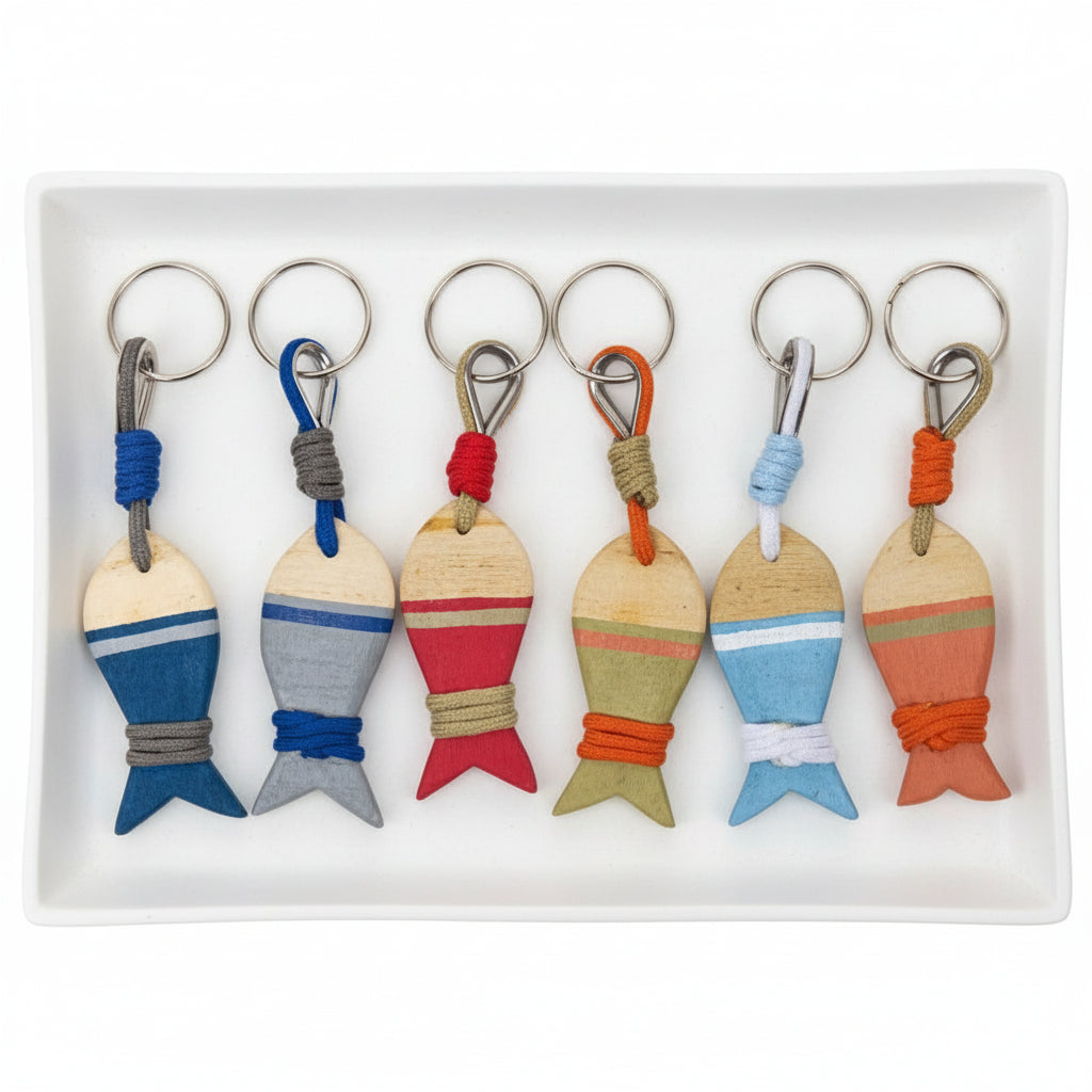 Wooden Fish Key Ring - Distinctly Living
