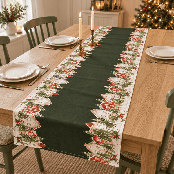 Yuletide Village Christmas Table Runner - Distinctly Living