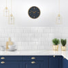 10'' Hampton Wall Clock Navy - Distinctly Living