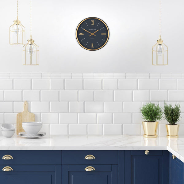 10'' Hampton Wall Clock Navy - Distinctly Living