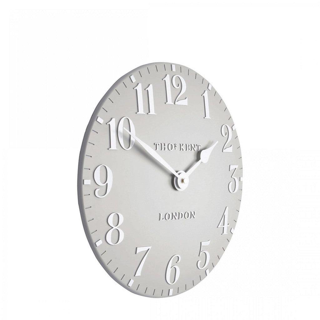 12" Arabic Wall Clock Dove Grey - Distinctly Living