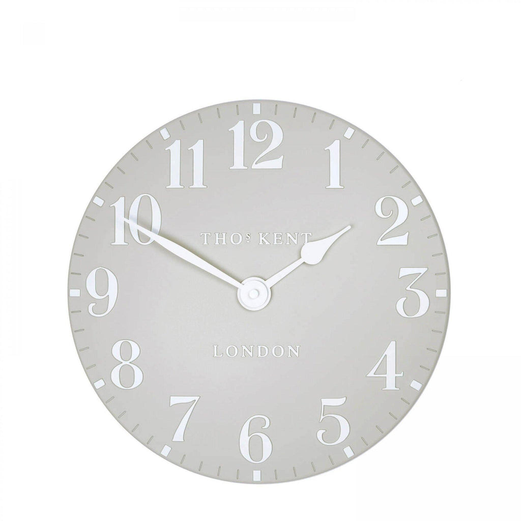 12" Arabic Wall Clock Dove Grey - Distinctly Living 