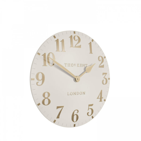 12'' Arabic Wall Clock Oatmeal - Distinctly Living