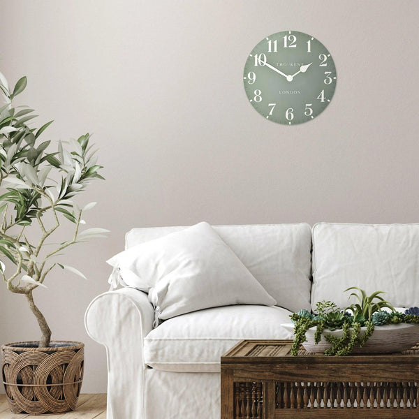 12" Arabic Wall Clock Seagrass - Distinctly Living 