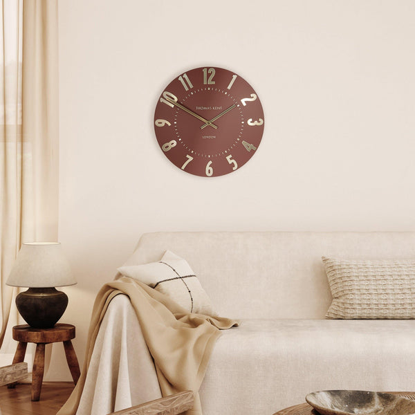 12'' Mulberry Wall Clock Auburn - Distinctly Living