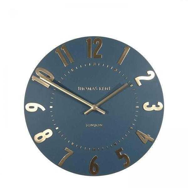 12" Mulberry Wall Clock Midnight Blue - Distinctly Living 