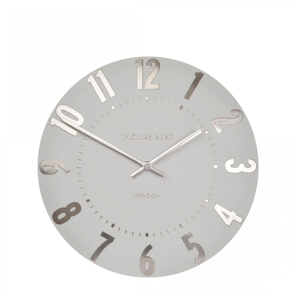 12" Mulberry Wall Clock Silver Cloud - Distinctly Living 