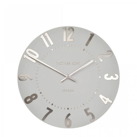 12" Mulberry Wall Clock Silver Cloud - Distinctly Living 