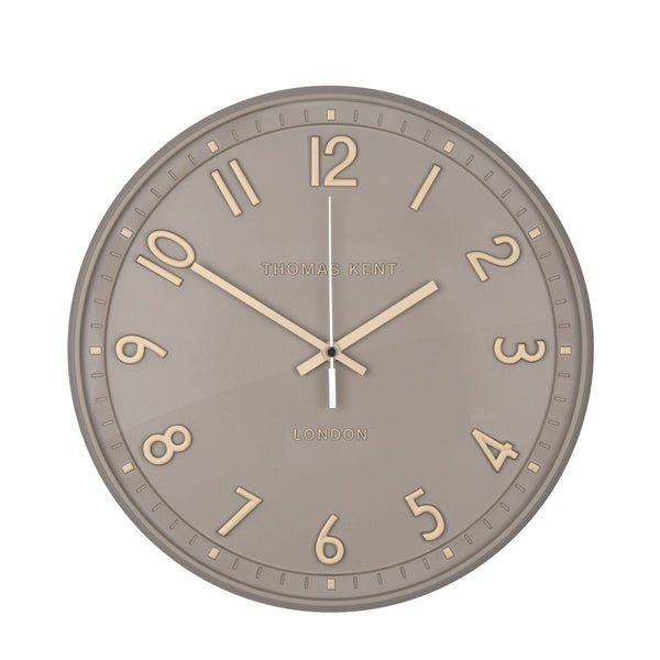 14" Tresco Wall Clock Taupe - Distinctly Living