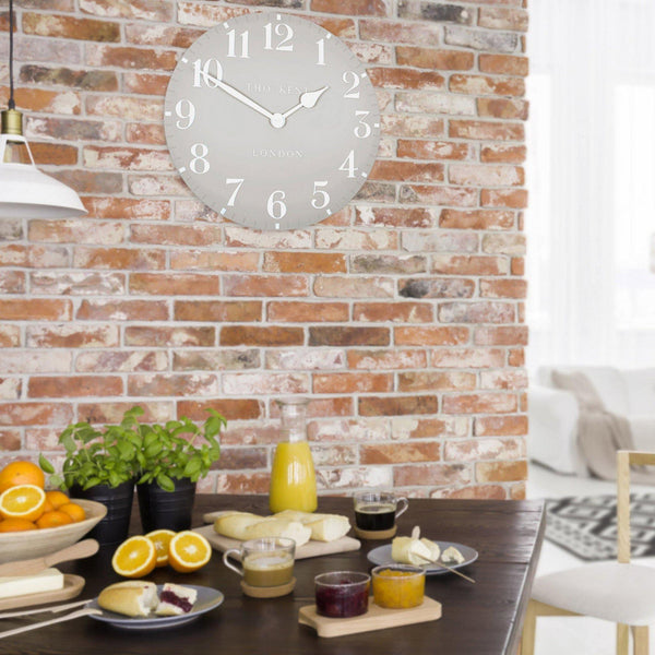 20" Arabic Wall Clock Dove Grey - Distinctly Living