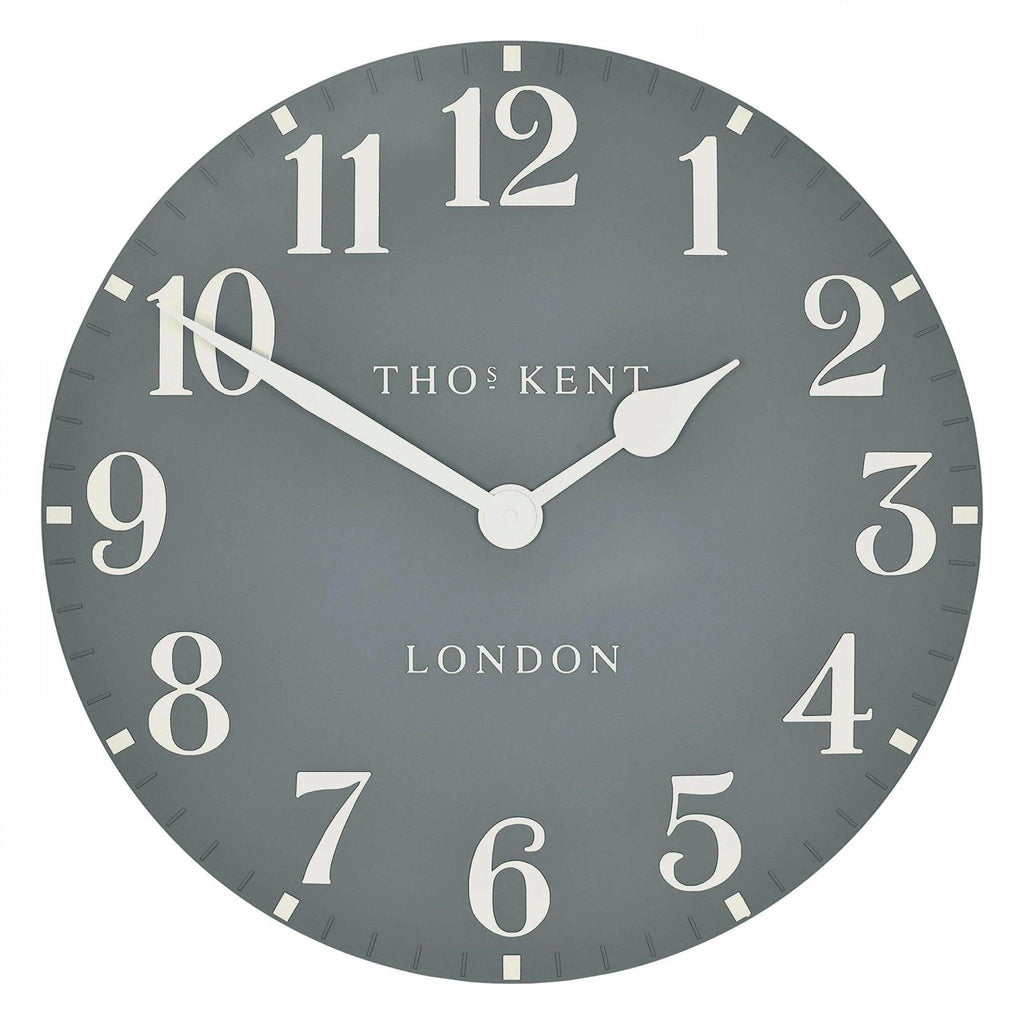 20" Arabic Wall Clock Flax Blue - Distinctly Living