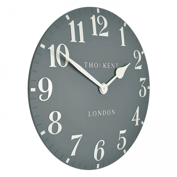 20" Arabic Wall Clock Flax Blue - Distinctly Living