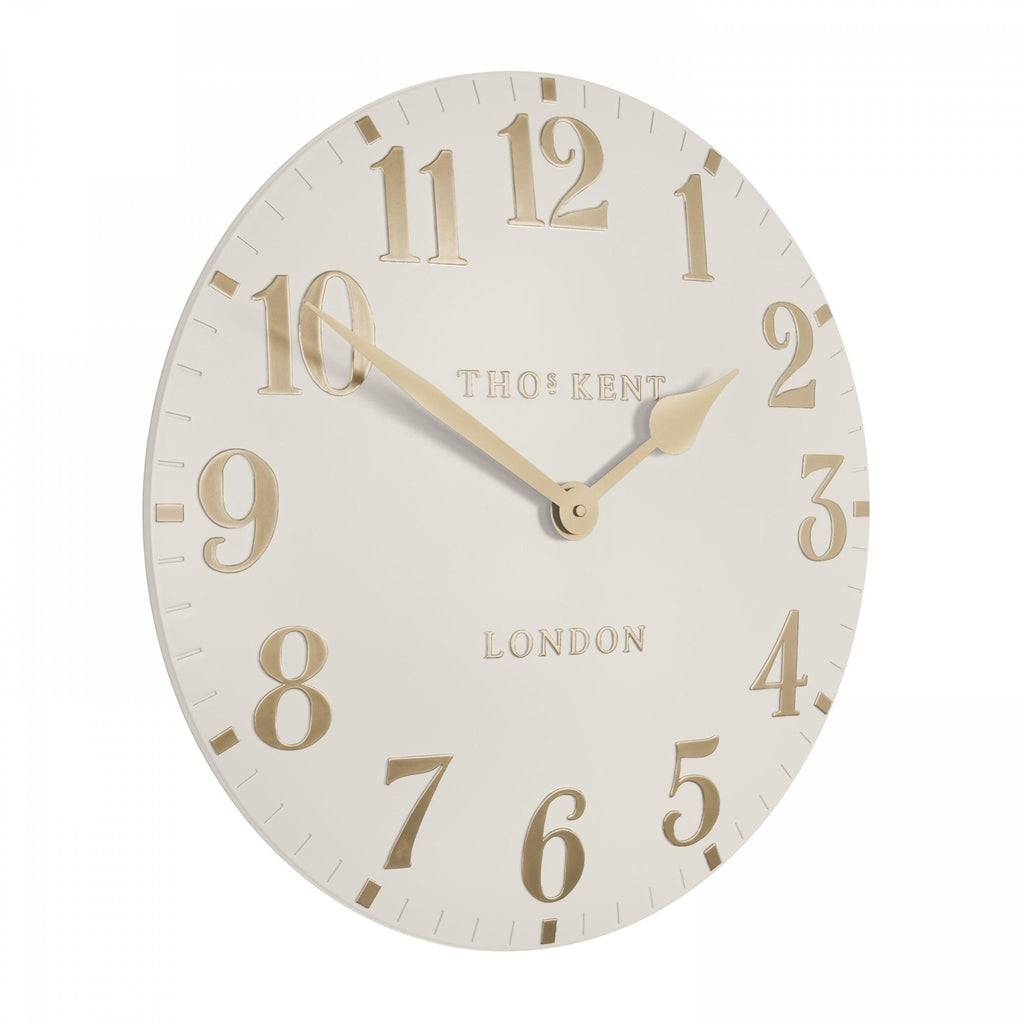 20'' Arabic Wall Clock Oatmeal - Distinctly Living
