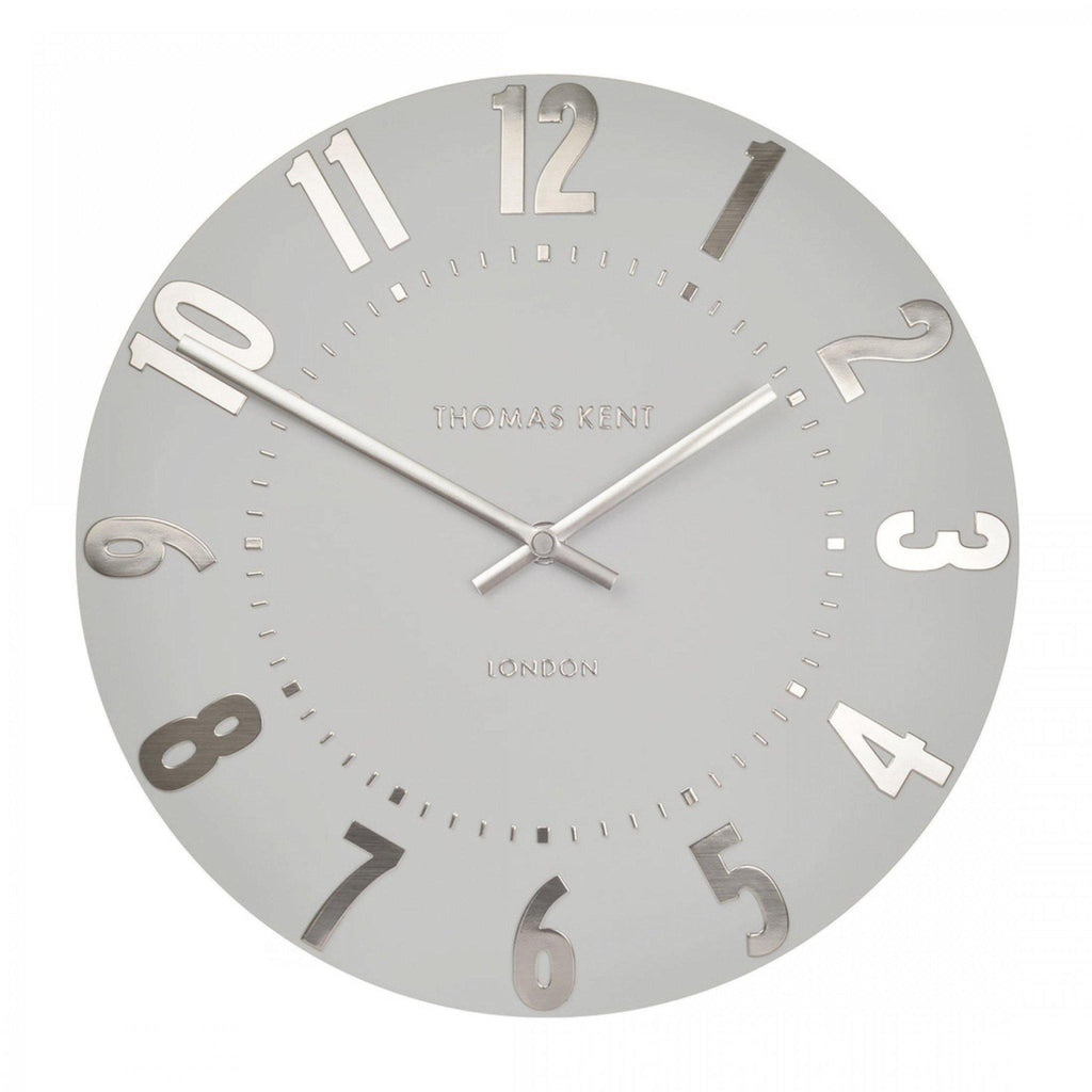 20" Mulberry Wall Clock Silver Cloud - Distinctly Living 
