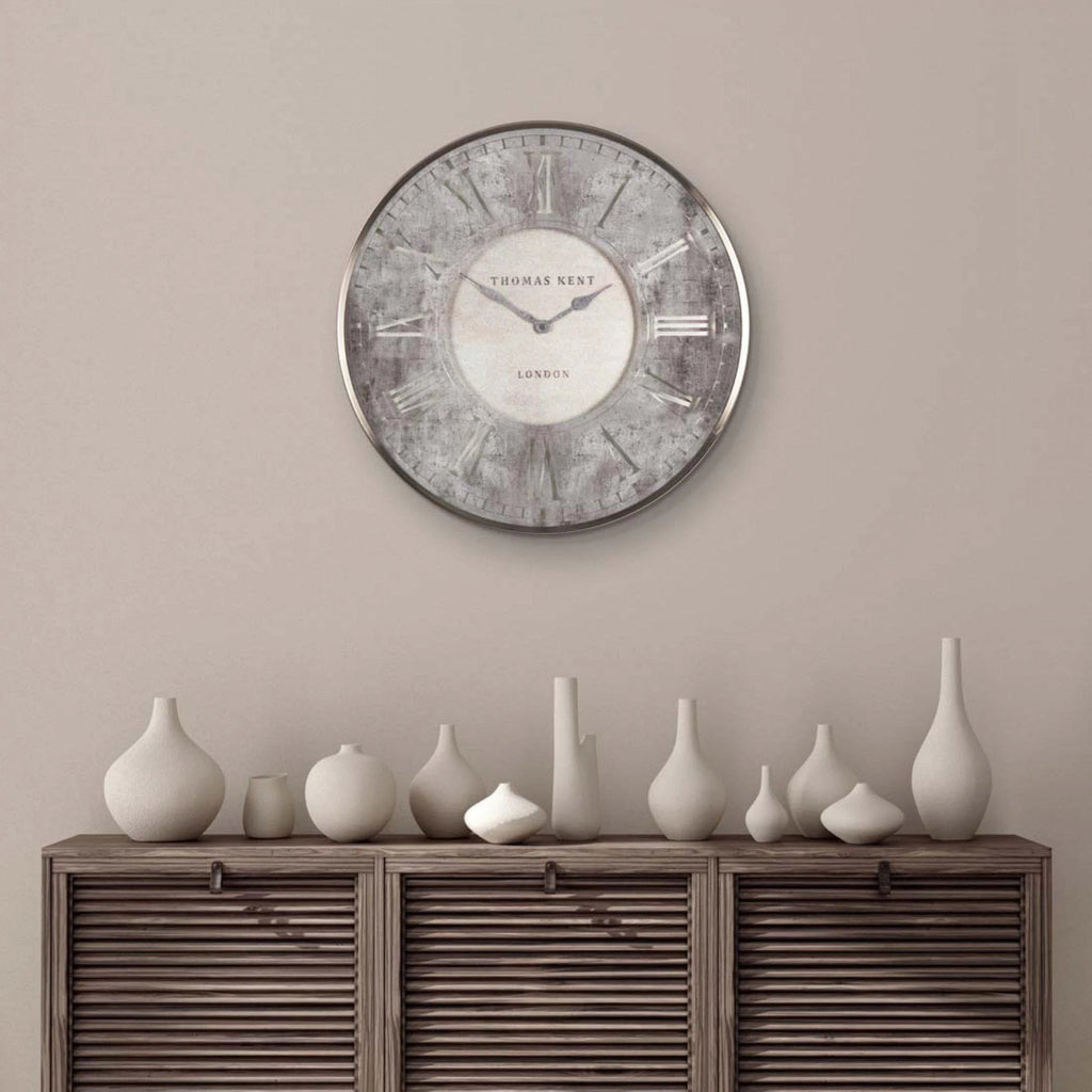 21" Florentine Wall Clock Silvern - Distinctly Living