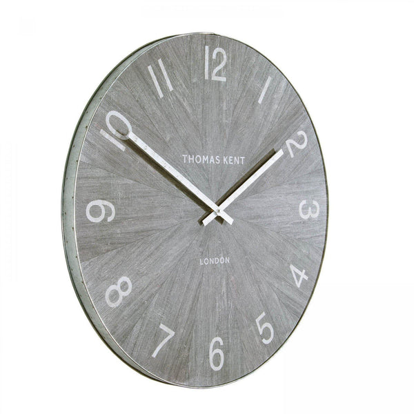 22" Wharf Wall Clock Limestone - Distinctly Living