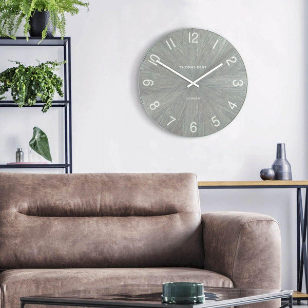 22" Wharf Wall Clock Limestone - Distinctly Living