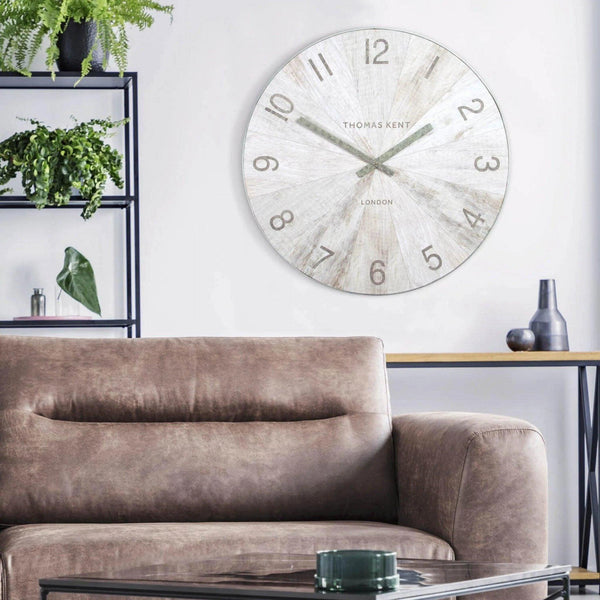 30" Wharf Grand Clock Pickled Oak - Distinctly Living