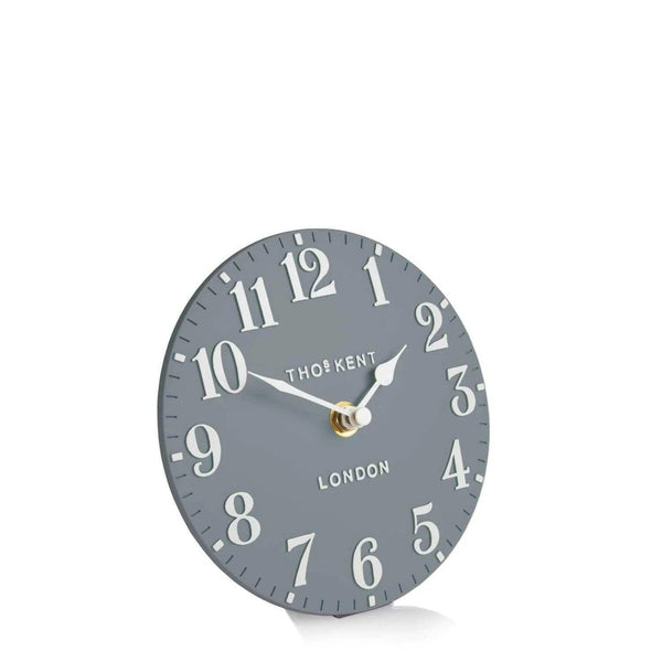 6" Arabic Mantel Clock Flax Blue - Distinctly Living 