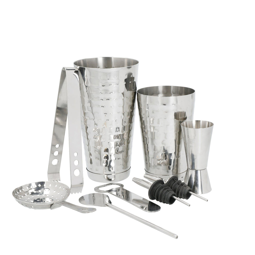 8 -Piece Cocktail Making Set with Hammered Finish - Distinctly Living