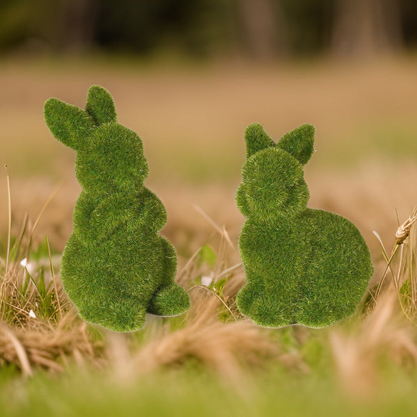 A Pair of Faux Green Easter Bunnies - Distinctly Living