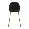 A Pair of Soft Velvet Barstools - Dark Grey, Light Grey, Black, Brown and Green - Distinctly Living 