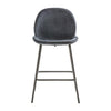 A Pair of Soft Velvet Barstools - Dark Grey, Light Grey, Black, Brown and Green - Distinctly Living 