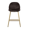 A Pair of Soft Velvet Barstools - Dark Grey, Light Grey, Black, Brown and Green - Distinctly Living 