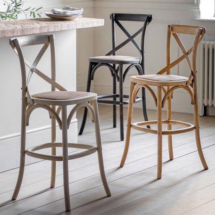 A Set of Two Paris Bistro Bar Stools - Choice of Colours - Distinctly Living