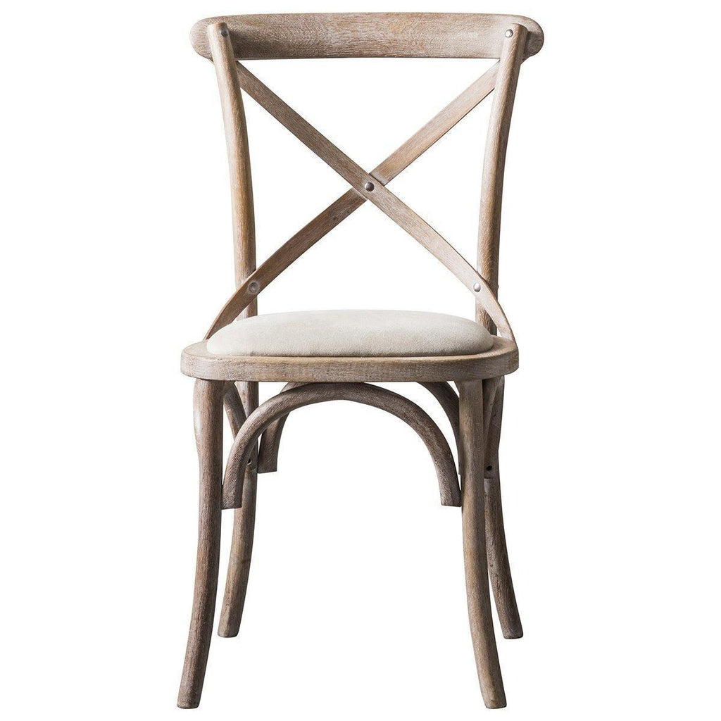 A Set of Two Paris Bistro Chairs - Beach White, Slate or Natural - Distinctly Living 