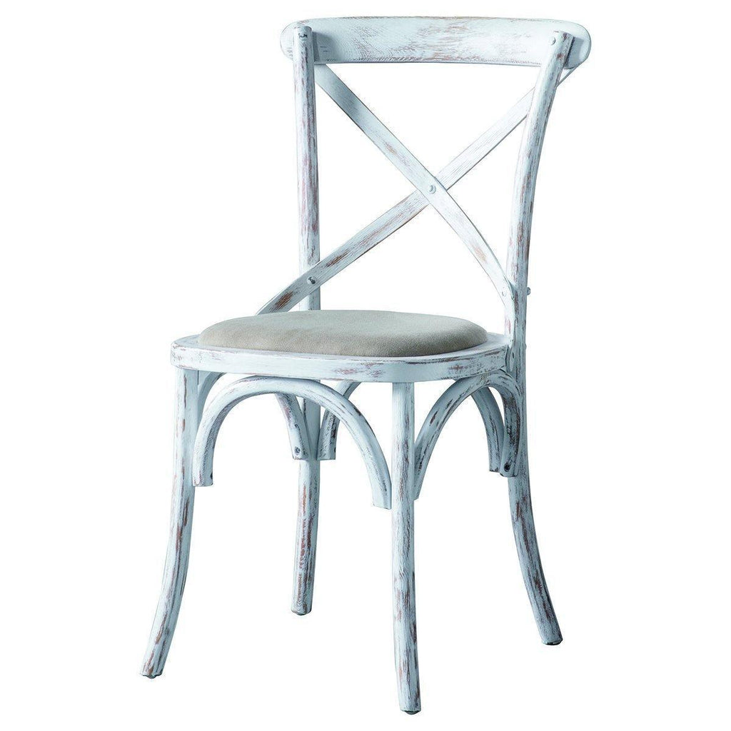 A Set of Two Paris Bistro Chairs - Beach White, Slate or Natural - Distinctly Living