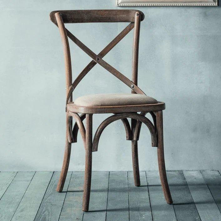 A Set of Two Paris Bistro Chairs - Beach White, Slate or Natural - Distinctly Living 