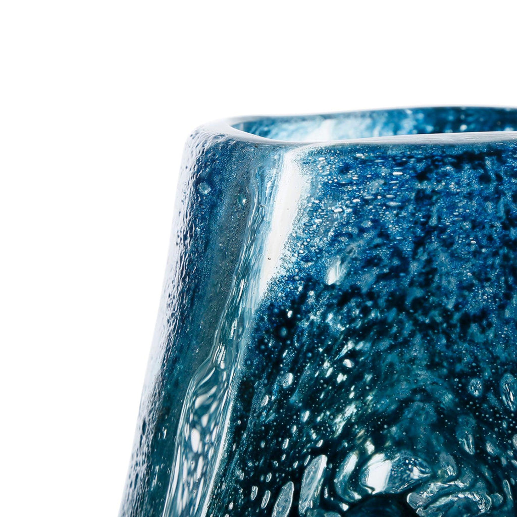 Azure Blue Glass Vase - Distinctly Living