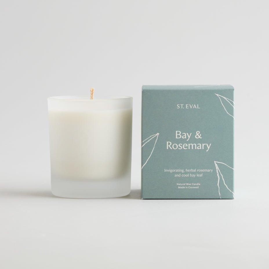 Bay & Rosemary, Lamorna Glass Candle - Distinctly Living