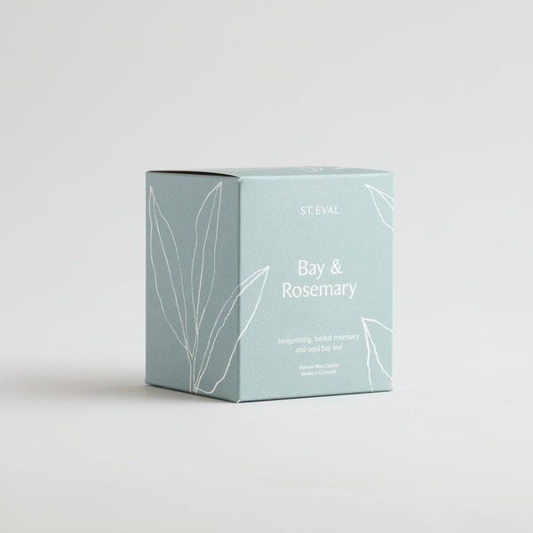 Bay & Rosemary, Lamorna Glass Candle - Distinctly Living