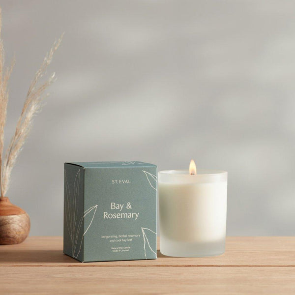 Bay & Rosemary, Lamorna Glass Candle - Distinctly Living 