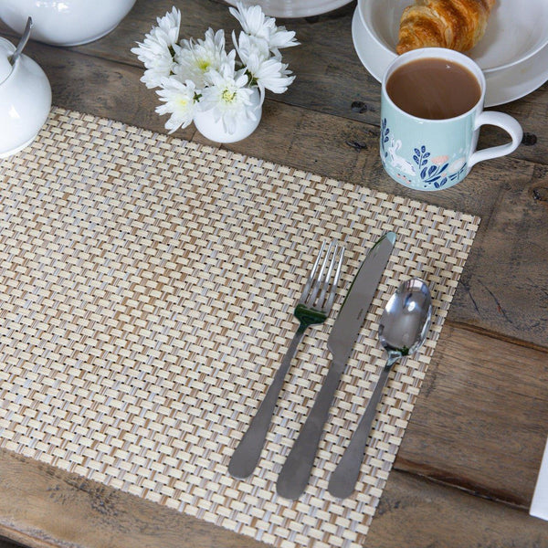 Beige Weave Easy Clean Placemat - Distinctly Living